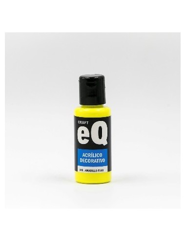 Acrilico Decorativo Amarillo Fluo 315 50cc Eq Arte