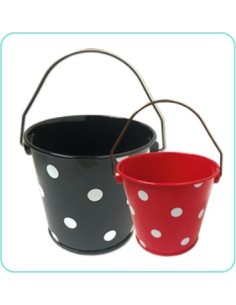 Balde Metal 10cm Lunares Cbx (b144)