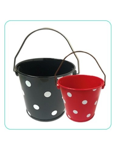 Balde Metal 10cm Lunares Cbx (b144)