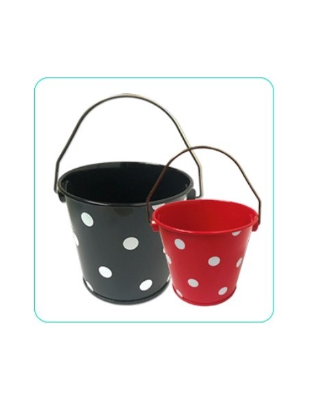 Balde Metal 10cm Lunares Cbx (b144)