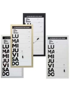 Pizarra 30x60cm Semanal Vertical C/fibra Pz3060w Vgo01 (m)