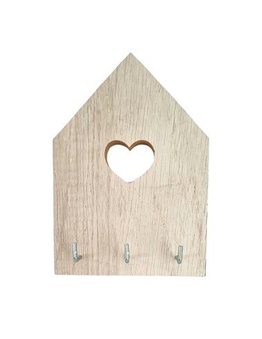 Portallave Madera 17x12cm House Et01