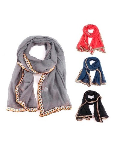 Chalina 175x80cm C/bordes Bordados 3694 Tar02