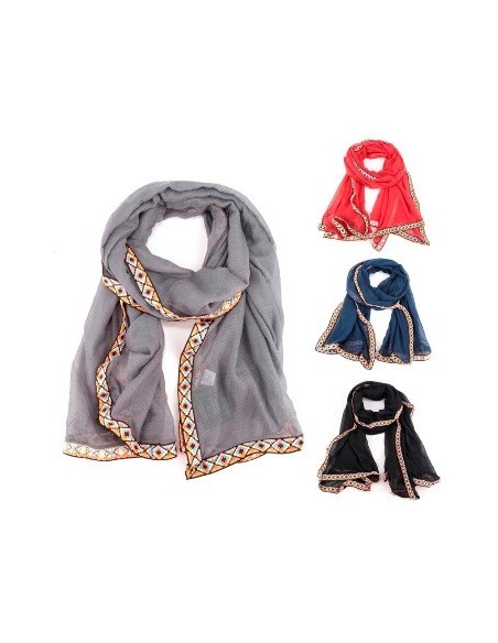 Chalina 175x80cm C/bordes Bordados 3694 Tar02