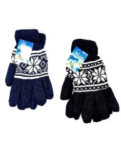 Guante Tejido Bariloche Estamp. Copos Nieve Colores Surt. Maa2307 Lux01