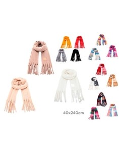 Bufanda 220x40cm Multicolor C/flecos Trendy 18725/18726/18728/18732/18733/50632/51387/15819/1520/16857/16858/51678/51687/1686