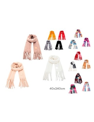 Bufanda 220x40cm Multicolor C/flecos Trendy 18725/18726/18728/18732/18733/50632/51387/15819/1520/16857/16858/51678/51687/1686