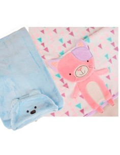 Manta 96x68 Infantil Animales Mod. Surt. Ec30047/ec30048 Ee-03700 Sf01