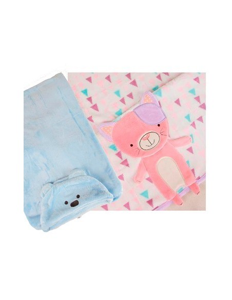 Manta 96x68 Infantil Animales Mod. Surt. Ec30047/ec30048 Ee-03700 Sf01