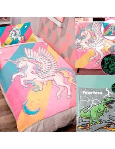 Manta 50x60 Infantil Glow Nena/varon Ec30057-ec30058 Sf01