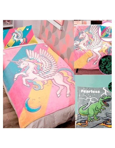 Manta 50x60 Infantil Glow Nena/varon Ec30057-ec30058 Sf01