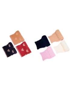 Bufanda A Cuadros C/corazones/tejida C/ochos Bu0042z Bu0035z Jav01