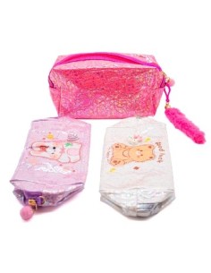 Portacosmeticos Rect. Metalizado Puffer C/sticker 3d 24041142 Jli03