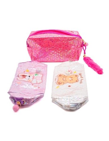 Portacosmeticos Rect. Metalizado Puffer C/sticker 3d 24041142 Jli03