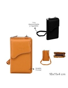 Billetera Eco Cuero Porta Celular Trendy 18819 Tar02