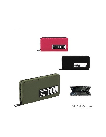 Billetera 1 Cierre Eco Cuero Col. Surt Trendy 14281/18343/18632/30263 Tar02