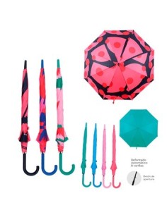 Paraguas Dama Largo Liso/estampado Trendy 6285-6288-6294-6291 Tar02 (m)