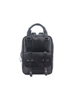 Mochila 3 Bols C/cierre Solapa Eco Cuero Beige/ngro 67.c25343r/67.c25381r Lse01 H2258 Brm01