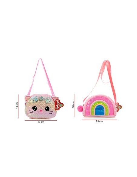 Cartera 23cm Arco Iris/gatito 8178/8181 Phi Phi
