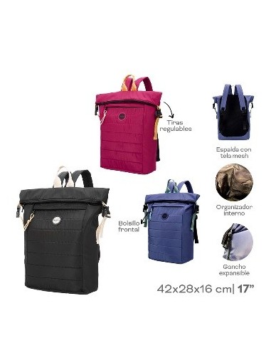 Mochila Trendy 47x35cm C/2 Broches 22516 Tar02