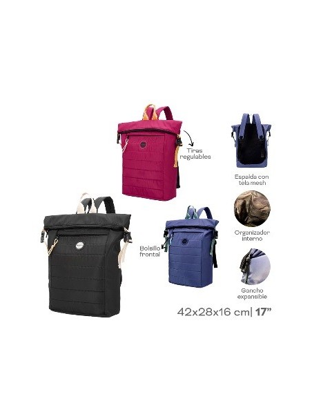 Mochila Trendy 47x35cm C/2 Broches 22516 Tar02