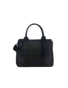 Cartera 29x39x14cm Negra Simil Cuero Amayra  67.c2651.1 Lse01