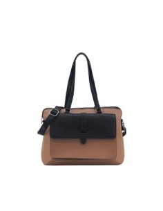 Cartera 25x35x13cm C/bolsillo Bicolor Simil Cuerovison/negro Amayra 67.c2636.2 Lse01