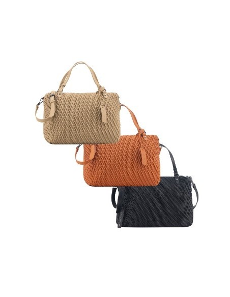 Cartera 36x27cm Labrada Negra-camel Simil Cuero Amayra 67 C2702 1-67 C2702 3 Lse01