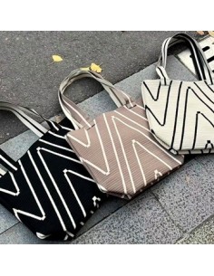 Cartera 40x34cm Negro/beige/camel Da10357 Sf01