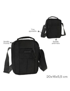 Morral Travel Tech 20x16x5 5cm Corduratira Ajustable  Bolsillo Frontal Y Antirrobo 53542 Tar02 (p)