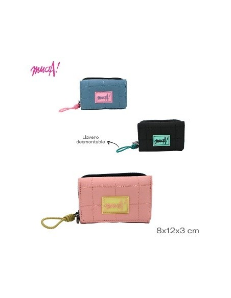 Billetera 8x12x3cm Nylon C/llavero Desmontable Muaa 28712 Tar02