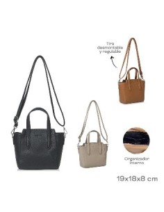 Cartera Pu 19x18x8cm Trendy Tira Desmont./ Regulable  Org. Interno 18856 Tar02