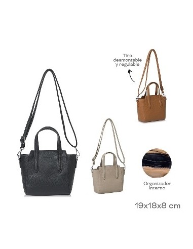 Cartera Pu 19x18x8cm Trendy Tira Desmont - Regulable  Org  Interno 18856 Tar02