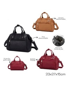 Morral Bolsillo Frontal  Llavero Y Tira Desmontable  Sujecion Para Valija Pu 23cmx27cmx15cm Everlast 22589 Tar02