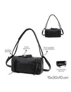 Cartera  C/bolsillos Laterales  Tira Regulable Y Desmontable  Org Interno Composicion: Pu 15cmx30cmx10cm Trendy 22721 Tar02