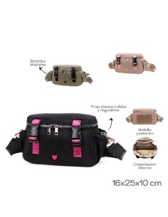 Morral 16x25x10 Trendy Nylon C/bols Laterales Y Correa Desmontable 22699 Tar02