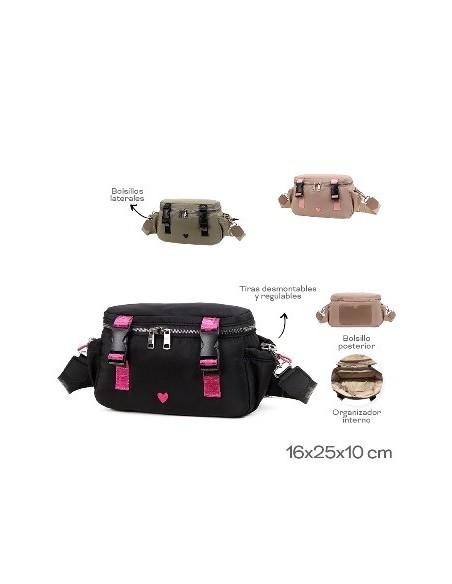 Morral 16x25x10 Trendy Nylon C-bols Laterales Y Correa Desmontable 22699 Tar02