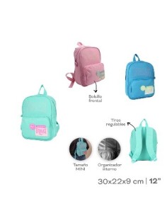 Mochila Mini Everlast C/bols Delantero Sports Wear 28837 Tar02