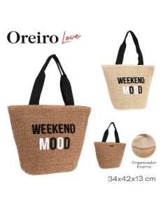Bolso Playa Tejido Oreiro Weekend Mood C/cierre 53658 Tar02