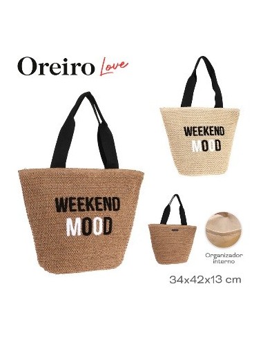 Bolso Playa Tejido Oreiro Weekend Mood C/cierre 53658 Tar02