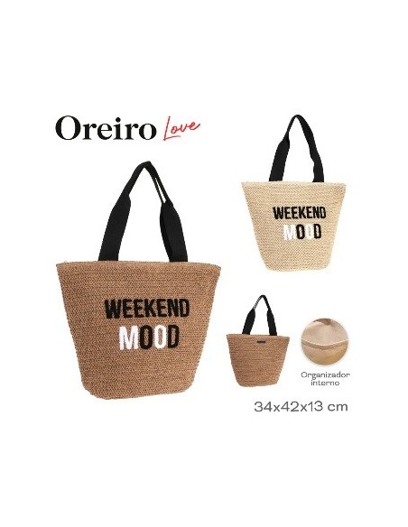 Bolso Playa Tejido Oreiro Weekend Mood C/cierre 53658 Tar02