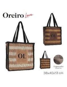 Bolso Playa Tejido Oreiro Tricolor C/bolsillo 53659 Tar02