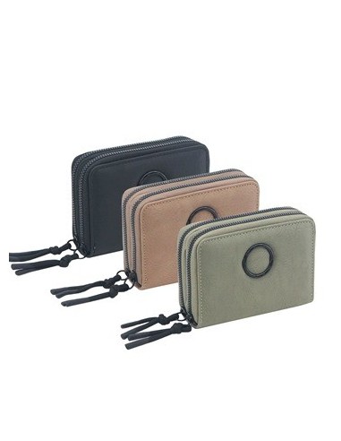 Billetera Doble Cierre 14 5x10 5x4 5cm 3 Colores Amayra 67.b965r Lse01