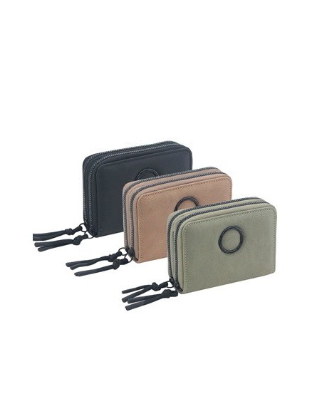 Billetera Doble Cierre 14 5x10 5x4 5cm 3 Colores Amayra 67.b965r Lse01