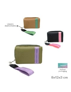 Billetera 8x12x3cm  Llavero Desmontable Trendy En Caja 28700 Tar02