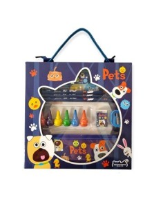 Set Escolar Pets (canopla/crayon/lapices/regla/goma/sacap) Pub02