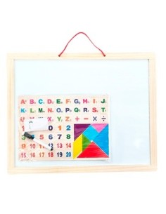 Pizarra 50x40 Cm. Magnetica C/pizarron Y Accesorios  Marco Mad. Fd4050 Fay02