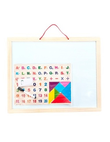 Pizarra 50x40 Cm. Magnetica C/pizarron Y Accesorios  Marco Mad. Fd4050 Fay02
