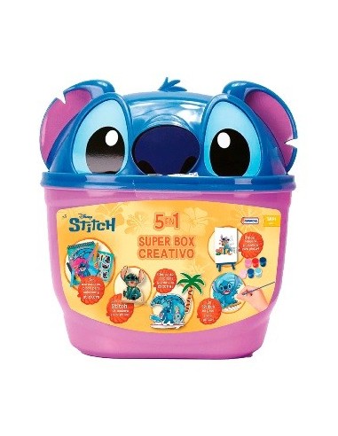 Set Super Box Creativo 5 En 1 Stitch Dmd00174 Tap02