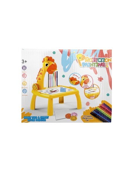 Proyector Painting Jirafa + 12 Colores En Caja 20x15 5cm Ju0151 222-7 Pri02